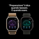 Apple Watch Ultra 4 GPS + Cellular, Cassa 49 mm in titanio naturale con cinturino Ocean grigio traslucido