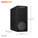 HP OMEN 16L Gaming Desktop PC TG03-0056nl PC AMD Ryzen™ 7 8700F 16 GB DDR5-SDRAM 512 GB SSD Windows 11 Home Tower AI PC Nero