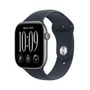 Apple Watch Series 12 GPS, cassa 42 mm in alluminio grigio siderale con cinturino Sport blu marino - S/M