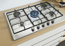 Candy Idea CHW74WX Acciaio inox Da incasso 75 cm Gas 5 Fornello(i)
