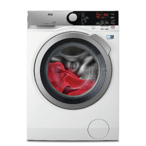 AEG L7FEE865E lavatrice Caricamento frontale 8 kg 1600 Giri/min Nero, Acciaio inossidabile, Bianco