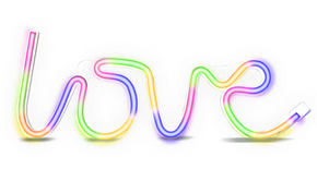 SBS LED decorative ambient neon sign LOVE, multicolor