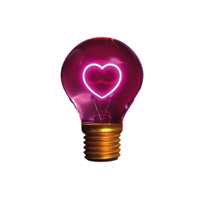SBS Luce Decorativa Ambient LED Heart Bulb – Bianca/Rosa