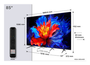 TCL P89K Serie Smart TV QLED 4K 85" 85P89K, 144Hz, audio Onkyo 2.1, Dolby Vision & Atmos, Google TV TCL P89K Serie Smart TV QLED 4K 85" 85P89K, 144Hz, audio Onkyo 2.1, Dolby Vision & Atmos, Google TV