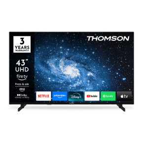 THOMSON 43UF4S35 TV LED 43" UHD 4K Smart TV DVB-T2/HEVC con HDR - Nero