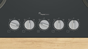 Bosch Serie 6 PPQ7A6I15 Piano cottura a gas 75 cm 5 fuochi Vetro Nero