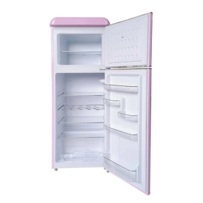 AKAI Frigorifero Doppia Porta 240L Retrò Classe E - Rosa