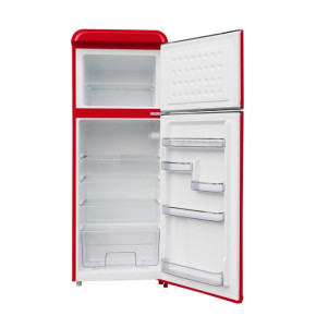 AKAI Frigorifero Doppia Porta 240L Retrò Classe E - Rosso