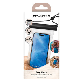 SBS CMWATERTRANSPARK custodia per cellulare 18,3 cm (7.2") Custodia a sacchetto Nero, Trasparente