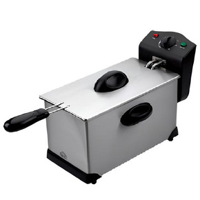 DCG Eltronic FR2759 friggitrice Singolo 3,5 L 2000 W Nero, Acciaio inox