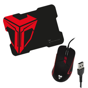 Techmade Combo Set Gaming TM-XJG36-BK Mouse + Mousepad – Nero