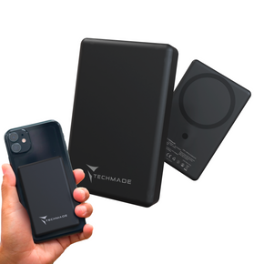 Techmade Powerbank Slim 10000mAh Wireless Magnetico PD 22.5W – Nero