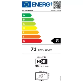 LG 50AU731C0LA TV 50" UHD 4K Smart HDR10 Pro webOS