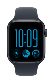 Apple Watch SE (3nd generation) SE 3 GPS, Cassa 44 mm in alluminio mezzanotte con Cinturino Sport blu marino - M/L