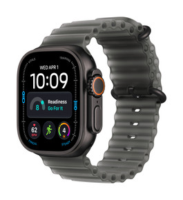 Apple Watch Ultra 4 GPS + Cellular, Cassa 49 mm in titanio nero con cinturino Ocean nero traslucido