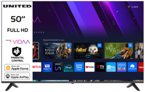 United UN50FVZ1 SMART TV 50" FULL HD, Sistema operativo VIDAA, Triplo tuner DVBT2/C/S2 HEVC MAIN10, Dolby Audio, Parental Control
