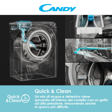 Candy Smart CSTG 28TE/1-11 lavatrice Caricamento dall'alto 8 kg 1200 Giri/min Bianco