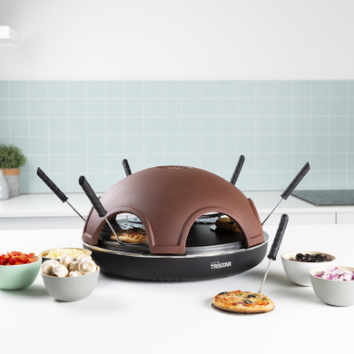Tristar PZ-9156 macchina e forno per pizza 6 pizza(e) 1200 W Nero, Marrone