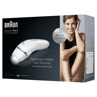 Braun Silk-expert Pro Silk expert Pro 3 PL3020, Epilatore A Luce Pulsata Donna, Per La Rimozione Permanente Dei Peli Visibili A Casa Tua, Bianco/Argento