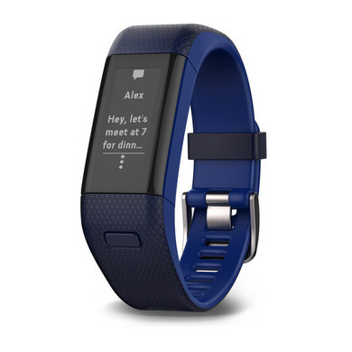 Garmin vivosmart HR+ OLED Braccialetto per rilevamento di attività  Nero, Blu