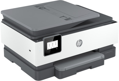 HP OfficeJet Stampante multifunzione HP 8014e, Colore, Stampante per Casa, Stampa, copia, scansione, HP+; idoneo per HP Instant Ink; alimentatore automatico di documenti; stampa fronte/retro