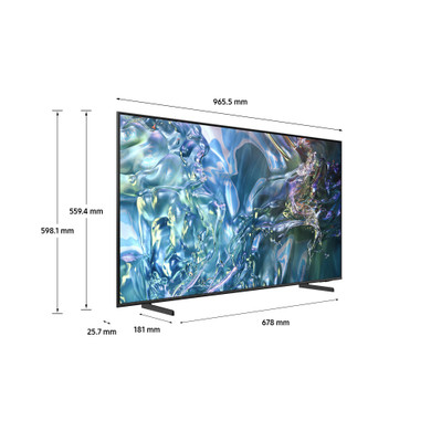 Samsung Q60D TV QLED 4K 43” QE43Q60DAUX Smart TV Wi-Fi Titan Gray 2024, Quantum Processor Lite 4K, 4K Upscaling, AirSlim Design, OTS Lite