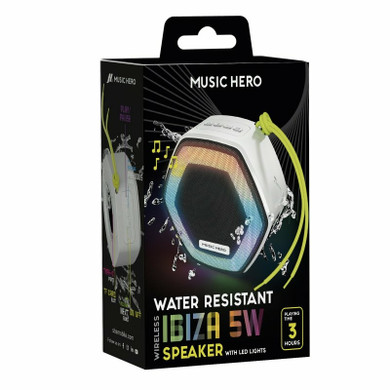 SPEAKER 5W IPX5 C/LUCI LED INTEGRATE BIANCO