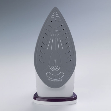 Ariete 6243 Steam Iron - Ferro da stiro con piastra in ceramica - Colpo vapore 140 gr/min - Serbatoio 320 ml - 2200 W - Bianco e Porpora