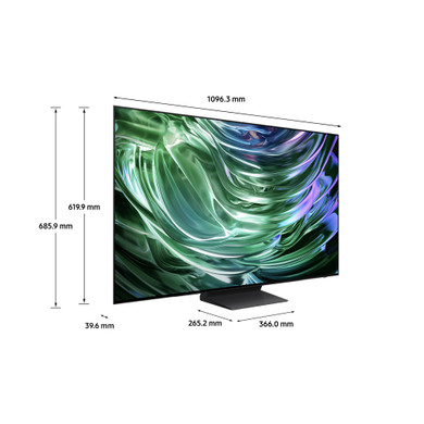 Samsung TV OLED 4K 48” QE48S90DAE Smart TV Wi-Fi Graphite Black 2024, Processore NQ4 AI GEN2, Self-illuminating pixels, Laser Slim Design, Dolby Atmos