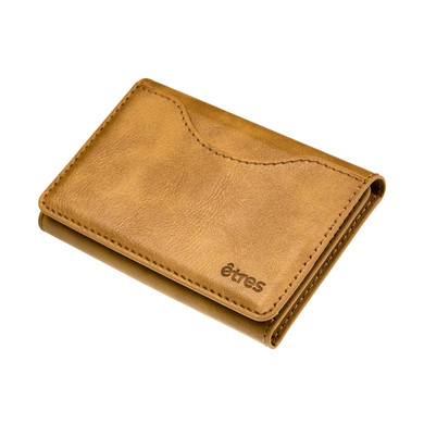 ETRES Smart Wallet Classic Deep Brown Color SNAP CONNECT Marrone