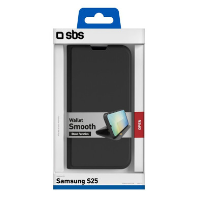 SBS TEWALSAS25K custodia per cellulare 15,8 cm (6.2") Custodia a libro Nero