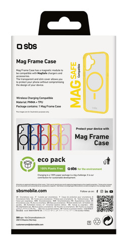 SBS TEMAGCOLIP1661Y custodia per cellulare 15,5 cm (6.1") Cover Trasparente, Giallo