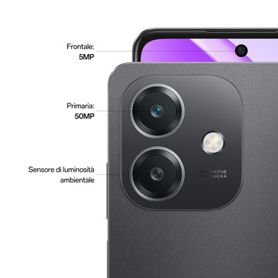 OPPO A40 Smartphone, Fotocamera AI 50MP, Selfie 5MP, Display 6.67” 90HZ LCD HD+, 5100mAh, RAM 4 Esp 8GB (+4GB Virtuali) +ROM 128GB, IP54, [Versione Italia], Sparkle Black