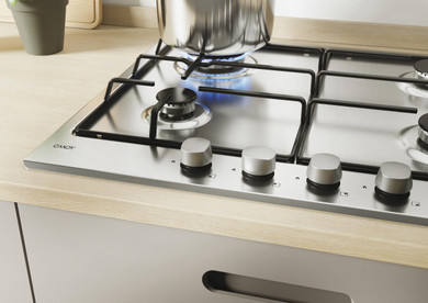 Candy Idea CHW6BRX Acciaio inox Da incasso 60 cm Gas 4 Fornello(i)