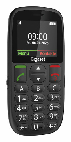 Gigaset GL395 5,59 cm (2.2") 90 g Nero Telefono per anziani