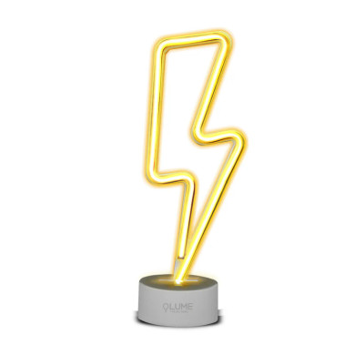Luneonlight Luce Decorativa LED Neon Fulmine - Giallo