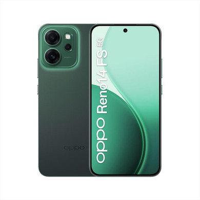 OPPO RENO14 FS 5G - Smartphone 5G Luminous Green con display AMOLED, 12GB RAM e 512GB di memoria