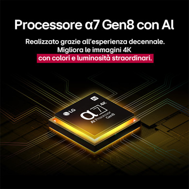 LG QNED AI 65QNED70A6A TV Serie QNED70 65'' 4K, α7 Gen8, HDR10, 20W, 3 HDMI con Game Optimizer, Smart TV WebOS 25