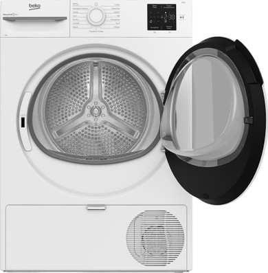Beko BMT73EW Asciugatrice 7kg, Classe D, Linea Estetica NX, motore asincrono, Display digitale, colore Bianco, oblò Bianco