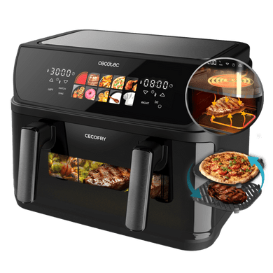 FRIGGITRICE AD ARIA CECOFRYGRRILL DUOHEAT 10000 - 10L, 2800W e 4 Resistenze