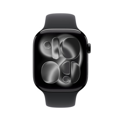 Apple Watch Series 11 GPS 46mm Cassa Alluminio Jet Black con Sport Band Nero - M/L