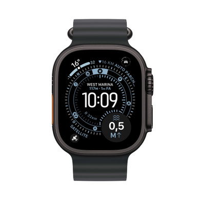 Apple Watch Ultra 3 GPS + Cellular 49mm Cassa Titanio Nero con Band Ocean Nero