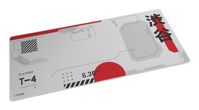 Trust GXT 759 XXL Tappetino per mouse per gioco da computer Nero, Grigio, Rosso, Bianco
