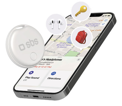 SBS TEFINDTAGAPW localizzatore e cercatore GPS Universale Bianco