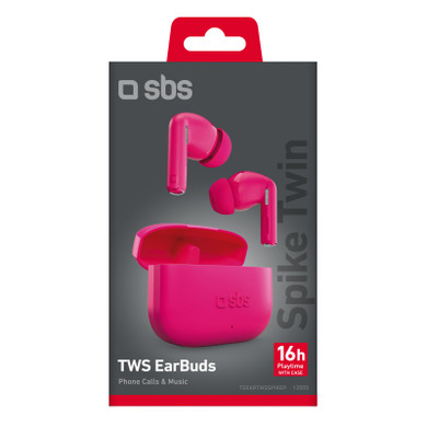 SBS TEEARTWSSPIKEP cuffia e auricolare True Wireless Stereo (TWS) In-ear Musica e Chiamate Rosa