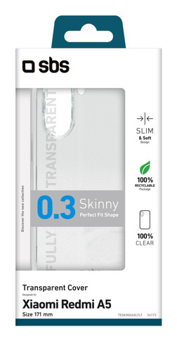 SBS Skinny custodia per cellulare 17,5 cm (6.88") Cover Trasparente