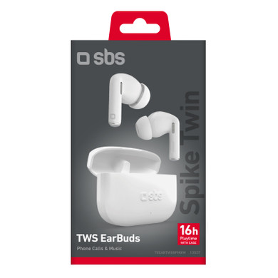 SBS TEEARTWSSPIKEW cuffia e auricolare True Wireless Stereo (TWS) In-ear Musica e Chiamate Bianco