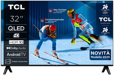 TCL Smart TV QLED 32S49K 32" HD Ready Google TV HDR10 – Nero
