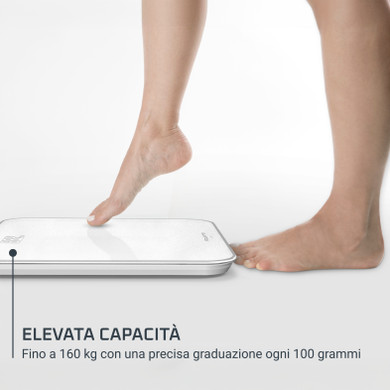 Rowenta Classic 2.0, Bilancia Da Bagno, Schermo Invisibile Facile da Leggere, Bianco, BS1901
