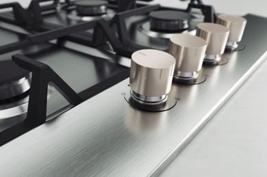 LG CBGZ2414S Piano cottura a gas 60cm, 8,5kW, 4 bruciatori, Griglie in ghisa, Piatto inox